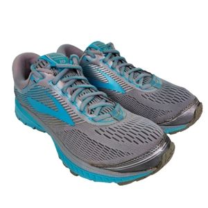 Brooks Ghost 10 running shoes,   women's size 9.5B, teal and grey